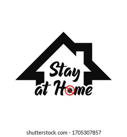 stay at home logo , simple and clean