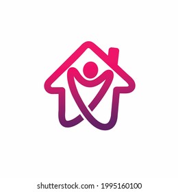 stay at home logo, work from home logo