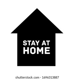 Stay home poster design vector. Design for self protection times and home awareness social media campaign and coronavirus prevention - Vector illustration.