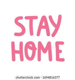 Stay home. Protection campaign from coronavirus. COVID 19. 