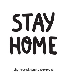 Stay home. Protection campaign from coronavirus. COVID 19. 