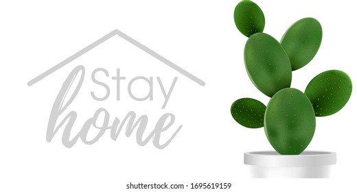 Stay home in quarantine 2019-ncov. Home office take care. Coronavirus self-quarantine. Protection campaign or measure from virus.