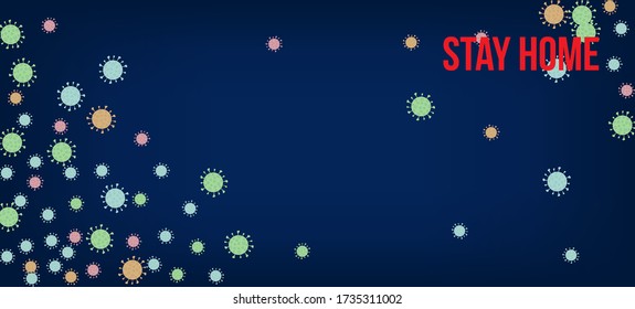 Stay Home Quarantine Banner. Business Information During Coronavirus Quarantine. Flat Cartoon Coronavirus Medical Design. Stay Home Quarantine Banner. Virus Protection Flat Corona Web Page.