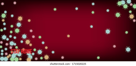 Stay Home Quarantine Banner. Flat Cartoon Coronavirus Medical Design. Virus Protection Flat Corona Web Page. Stay Home Quarantine Banner. Business Information During Coronavirus Quarantine.