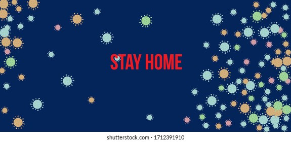 Stay Home Quarantine Banner. Virus Protection Flat Corona Web Page. Business Information During Coronavirus Quarantine. Stay Home Quarantine Banner. Flat Cartoon Coronavirus Medical Banner.