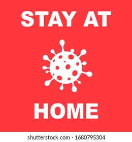 Stay Home quarantine coronavirus epidemic illustration for social media, stay home save lives hashtag. vector