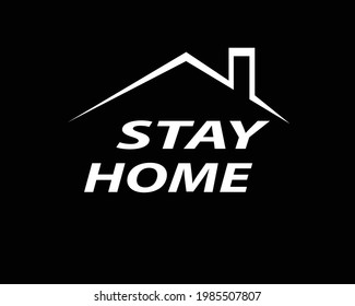 Stay home quarantine coronavirus epidemic illustration for social media. Self isolation appeal as sign or symbol. Virus prevention concept. Vector illustration.