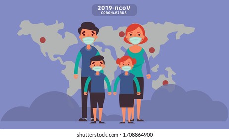 Stay home quarantine for Reduce the risk infection disease concept crisis situation that we’re all experiencing around the world due to the coronavirus Coronavirus 2019- ncov.