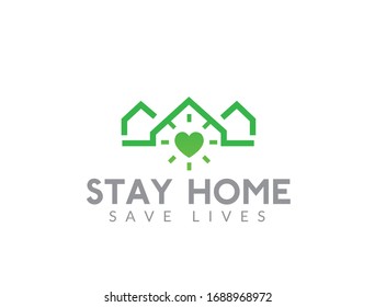 Stay Home. Home Quarantine vector design