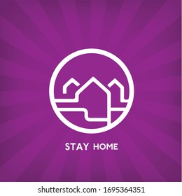Stay Home.
Home Quarantine vector design