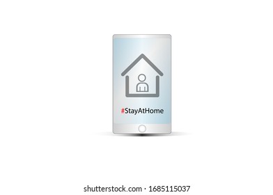 Stay at home reminder at mobile phone