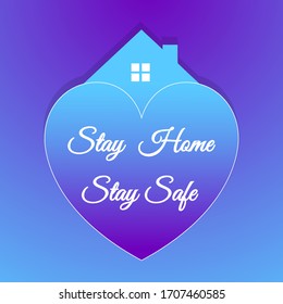 Stay Home Stay Safe Awareness Post Stock Vector (Royalty Free ...