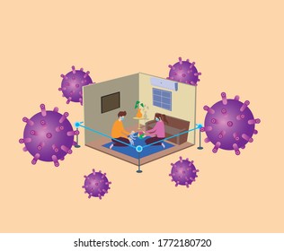 Stay Home Stay Safe Concept