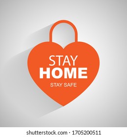 Stay home and stay safe concept background design. - Vector
