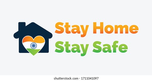 Stay Home Stay Safe Concept. Covid-19