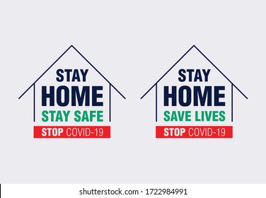 Stay home, stay safe, The concept of quarantine and stay at home.