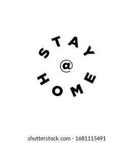 stay at home stay safe, corona prevention design concept, stop corona vector illustration