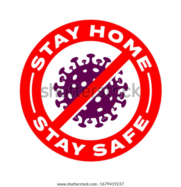 Stay Home Stay Safe Coronavirus Vector Stock Vector Royalty Free
