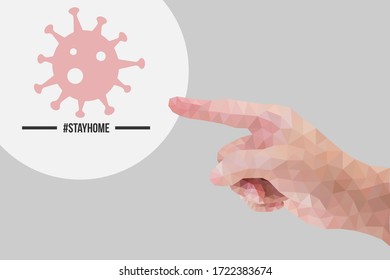 Stay home stay safe from COVID-19. Coronavirus pandemic situation quarantine campaign