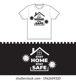 stay home stay safe covid19 vector illustration 