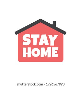 Stay home, stay safe design vector. Social media campaign for  coronavirus prevention. Quarantine times logo. Lettering style text.