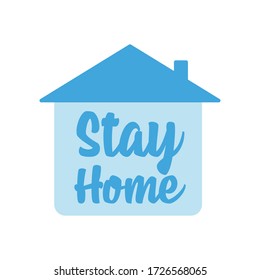 Stay home, stay safe design vector. Social media campaign for  coronavirus prevention. Quarantine times logo. Lettering style text.