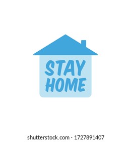 Stay home, stay safe design vector. Social media campaign for  coronavirus prevention. Quarantine times logo. Lettering style text.