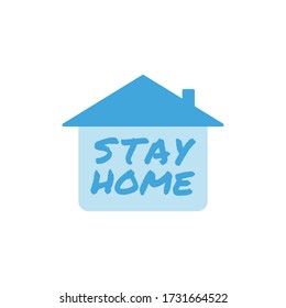 Stay home, stay safe design vector. Social media campaign for  coronavirus prevention. Quarantine times logo. Lettering style text.