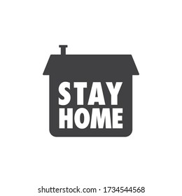 Stay home, stay safe design vector. Social media campaign for  coronavirus prevention. Quarantine times logo. Lettering style text.