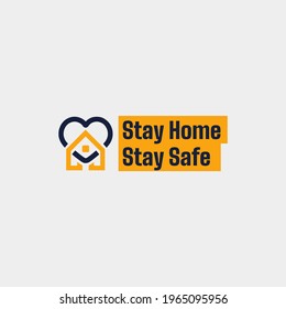 Stay Home Stay Safe icon sticker....