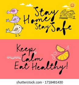Stay Home Stay Safe Illustration
