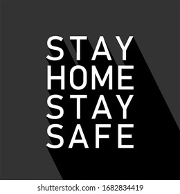 Stay Home Stay Safe illustration, Stay home stay safe banner