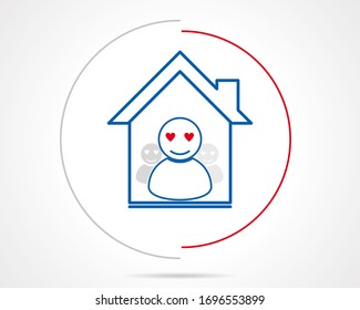 stay home, stay safe illustration. staying home safe during quarantine of coronavirus COVID-19