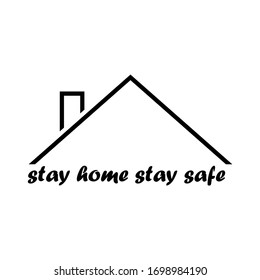 Stay Home Stay Safe, Let's Stop COVID-19, stay home in COVID-19 corona virus outbreak, stay in the house to prevent virus infection.