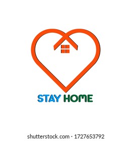 Stay Home Stay Safe, Let's Stop COVID-19, stay in the house to prevent virus infection.