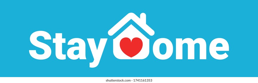 Stay Home Stay Safe. Logo design for protection campaign or measure from coronavirus, COVID - 19