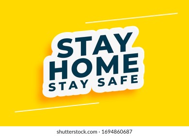stay home and safe motivational background concept