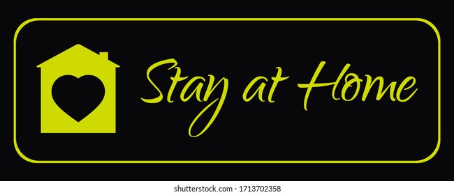 Stay home, stay safe. Motivational banner about the outbreak of coronavirus COVID-19. Virus warning poster design. 