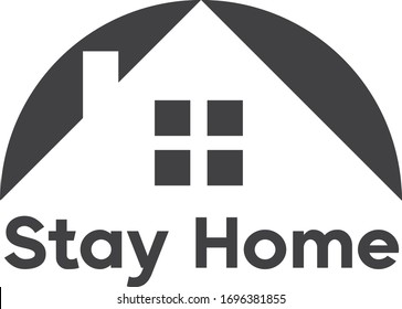 Stay home, stay safe poster design vector. Cute Lettering typography design for self protection times and home awareness social media campaign and coronavirus prevention 