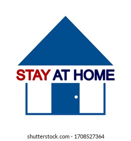 Stay at home. stay safe poster design vector. for self protection times and home awareness social media campaign. Vector illustration. eps 10