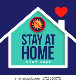 stay at home and safe poster design