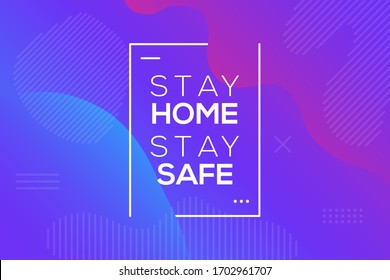 Stay Home Stay Safe Poster illustration graphic