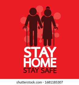 Stay Home Stay Safe Quote Vector Stock Vector (Royalty Free) 1681185295 ...