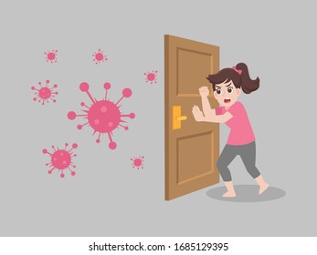 Stay home stay safe. Social Distancing, People keeping distance for decrease infection risk and disease for prevent virus Covid-19.Corona virus. precaution or preventive measure. Health care concept.