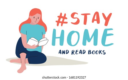Stay home, Stay Safe, Social media campaign and coronavirus prevention for reduce risk of infection and spreading the virus. vector illustration.