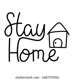 Stay home, Stay Safe, Social media campaign and coronavirus prevention for reduce risk of infection and spreading the virus. vector illustration.