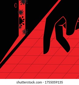 Stay Home, Stay Safe. Vector Illustration.