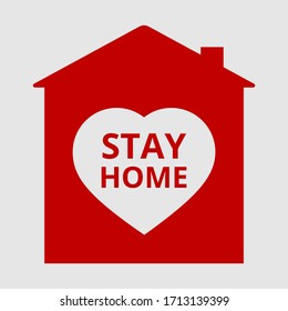 Stay home, stay safe. Virus warning poster design. Motivational banner about the outbreak of coronavirus COVID-19.