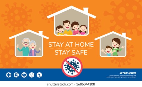 stay at home stay safe,Corona virus ,covid-19 campaign to stay at home.