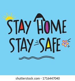 Stay Home Saty Safe Illustration